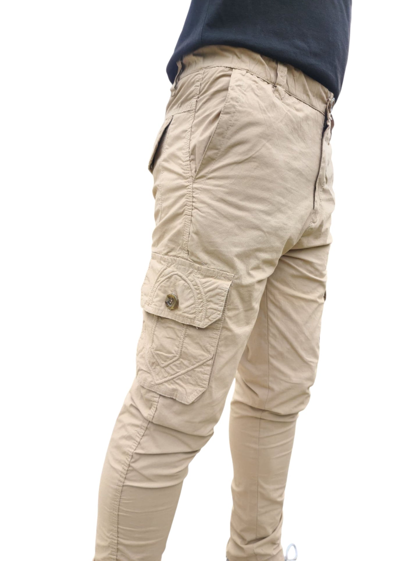 6-Pocket Cargo Pants Open Bottom