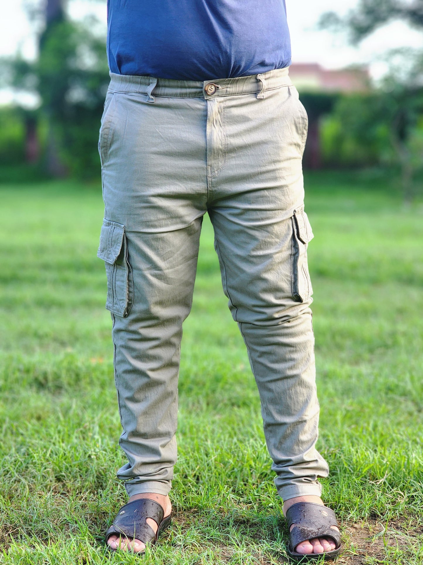 6-Pocket Cargo Pants Open Bottom