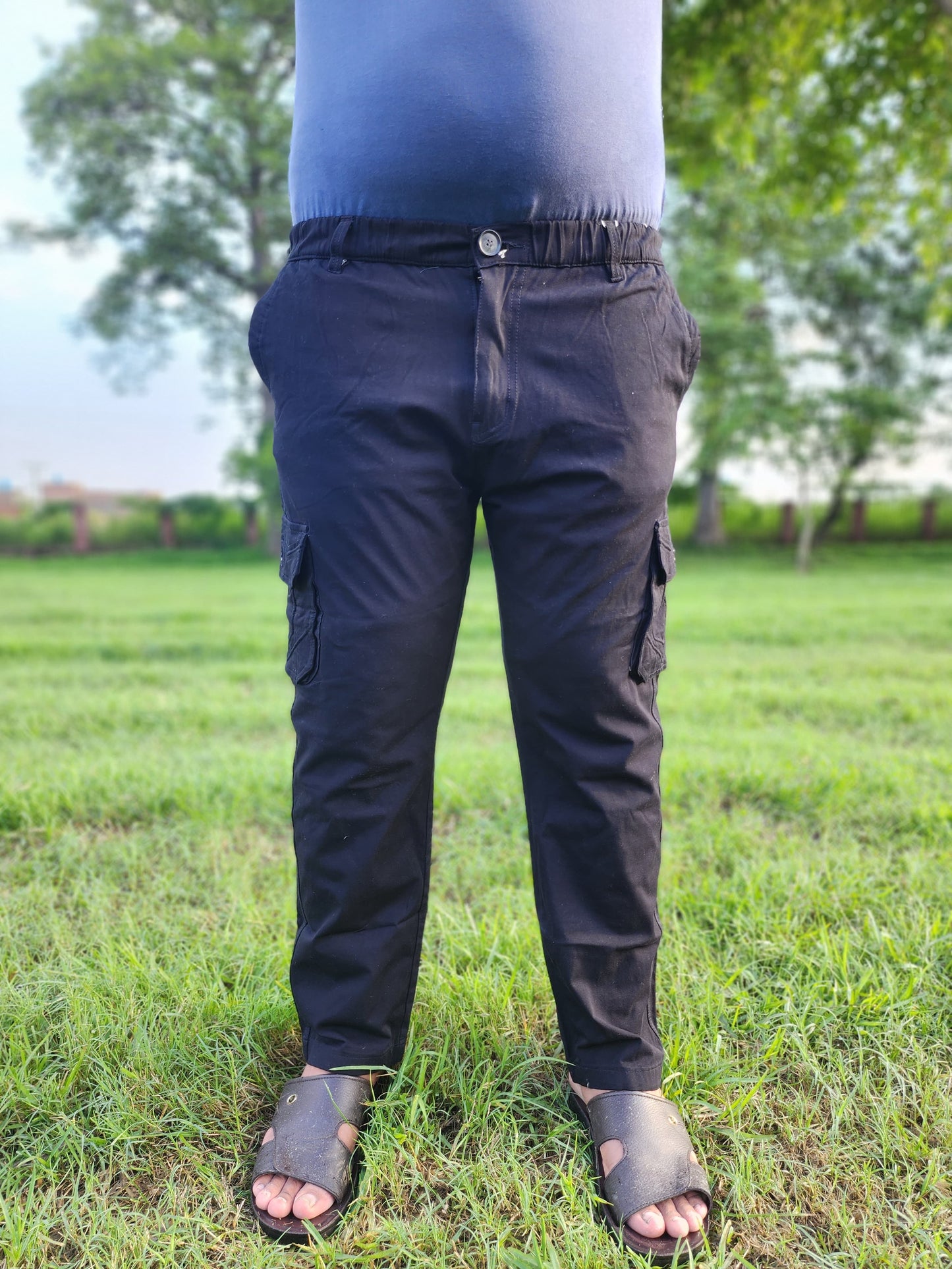 6-Pocket Cargo Pants Open Bottom